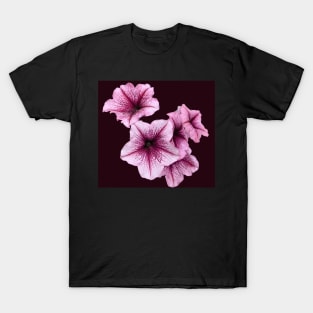 Pink Petunia Flowers T-Shirt